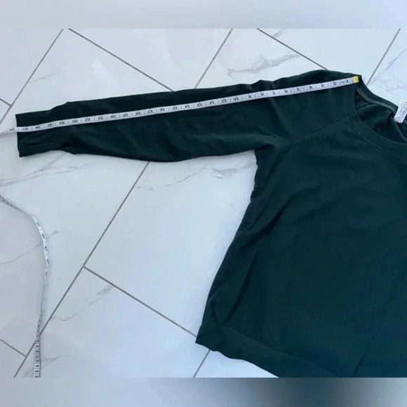 90 DEGREE/ Forest green/ Crew neck/ Raglan sweater/ Side slits/ Size US L - Picture 12 of 13